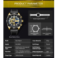 2020 NEW Mens Watches Top Brand Luxury MEGIR 2096 Chronograph Sport Quartz Watch Leather Wristwatches